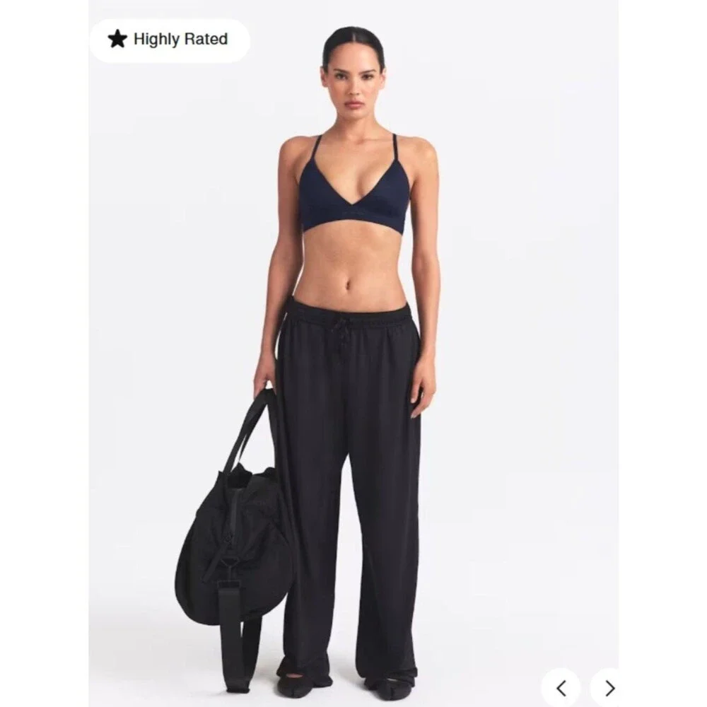 NEW NikeSKIMS Shine Triangle Bra Obsidian Black Large Nike SKIMS NWT